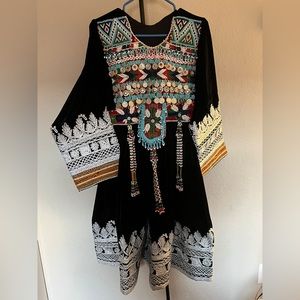 Afghan Dress with stunning hand work embroidery and best quality velvet